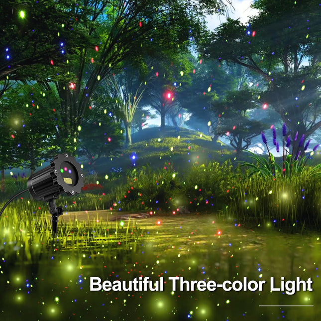 Brighter Laser Christmas Lights Projector Outdoor, RGB 3 Colors Gypsophila Moving Twinkles Stars Light Show, Holiday Projector Decorations for Yard/House/Garden/Party