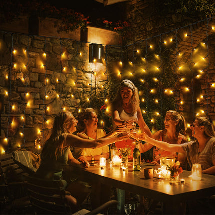 200 LED Curtain Lights, 13×3.3ft Plug in 8 Modes Window Hanging Fairy String Lights for Outside Bedroom Party Indoor Outdoor Wedding Reception Decorations Wall Halloween Christmas, Warm White