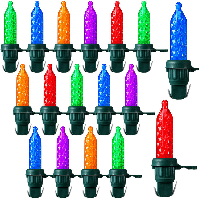 Bulk 60 Pcs Halloween Lights Outdoor Christmas LED Replacement Bulbs String Light Christmas Tree Light Mini Replacement Bulbs for Outdoor Room Christmas Decorations(Orange)(Multicolor)