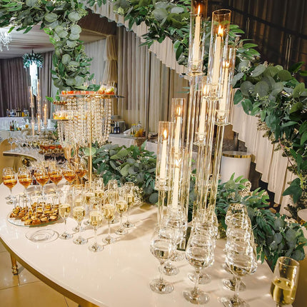 10 Sets Christmas Artificial Greenery Garlands Bulk Total 55.8 Feet Silver Dollar Eucalyptus Garland with Willow Leaves Garland Fake Vines for Rustic Wedding Baby Shower Table Mantel Home Decor