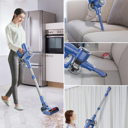 Cordless Vacuums,28Kpa Stick Vacuum Cleaner With Led Display, Cordless Vacuum Cleaner For Home,45 Mins Runtime,Antitangle Handheld Vacuum Cleaner For Hardwood Floor Carpet Pet Hair
