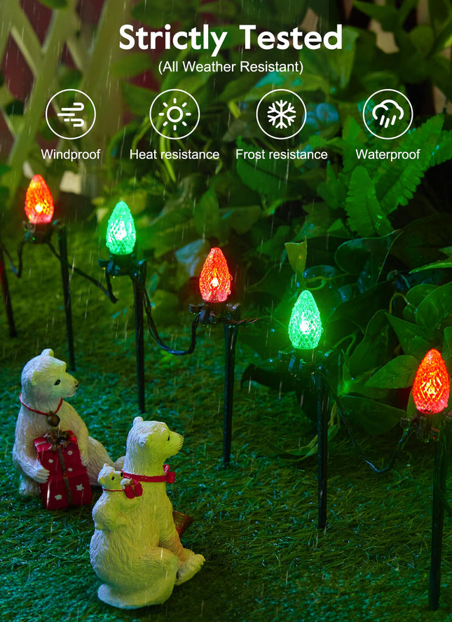 Brightown Smart C9 LED Christmas Lights Outdoor House, 50Ft 75 LED RGB Christmas Pathway Lights with 58 Preset Modes, App or Remote Control, Music Sync, Memory and Timer Function for Indoor/Outside