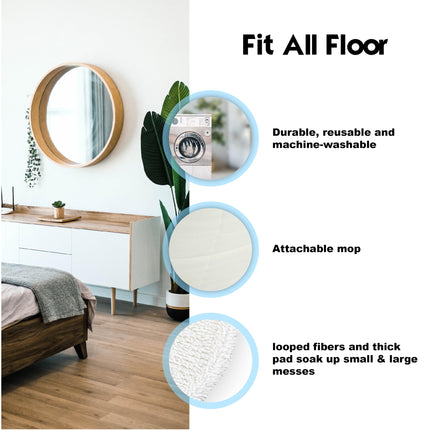 Ltwhome 8.6 Inch Soft Mop Pads Fit For Bissell Spinwave 2039 Series 2039A 2124 Pack Of 6