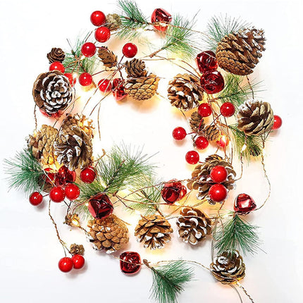 Christmas Garland with Lights,10 Ft 30 LED Christmas Light Decor,Garland Christmas Decorations with Lights,Home Interior, Fireplace, Stair Decoration