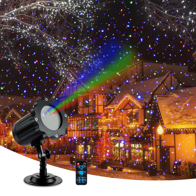 Christmas Laser Light Projector,3 Color RGB Projector Light Outdoor,with RF Remote & Timer,Waterproof Holiday Projector for Home,Party,Garden Decor