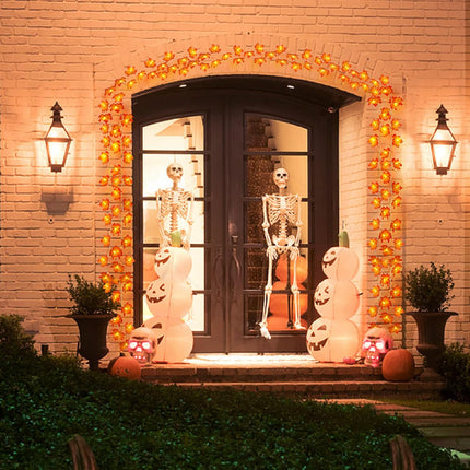 Fall Garland 20Ft 40 LED Lighted Maple Leaf String Lights for Fall Decor Thanksgiving Decoration Halloween Decor (2 Pack)