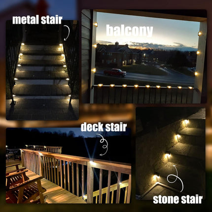 Solpex Solar Deck Lights Outdoor 16 Pack, 12 Pack Solar Ground Lights