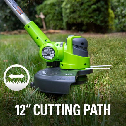 Greenworks 24V 12-Inch Cordless String Trimmer, 2.0 AH Battery Included, ST24B210