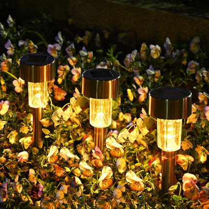Solpex 12 Pack Solar Outdoor Lights Pathway, Stainless Steel Solar Lights Outdoor Waterproof,Led Landscape Lighting Solar Walkway