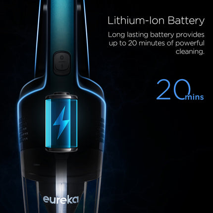Eureka Neh100 Rapidclean Lithiumion Rechargeable Handheld Vacuum Cleaner, Cordlessblack