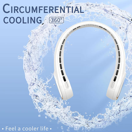 Frsara Neck Fan, Portable Strong Wind, Adjustable, 360° Cooling, Super Quiet, No Blade Design, No Hair Twisting, Even Air Volume