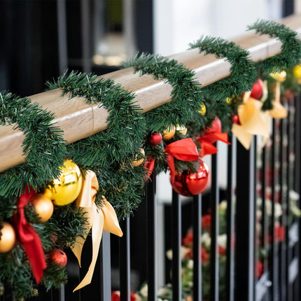 Zhengmy 30 Pcs 20'' Total 50 Ft Christmas Garland Ties Flexible Greenery Stems Artificial Pine Needles Twist Wired Tree Branches for Christmas Stairs Railing DIY Craft Wrapping(Pine)