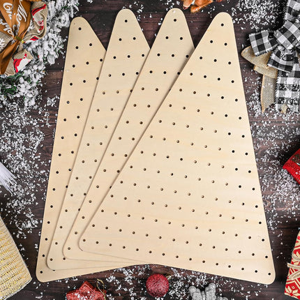 3 Pcs Triangle Wreath Board Form Christmas Wood Wreath Boards Triangular Wreath Frame Mesh Flower Boards for Wreaths with 100 Wire Ties and Three Bows for Making Deco Mesh Christmas Tree Wreath