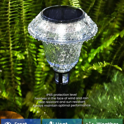 SOLPEX Solar Lights Outdoor, Pathway Garden Decor Lights, Solar Powered Waterproof Decoration for Patio Front Porch Yard Outside Landscape Lighting(8 Pack Cold White)
