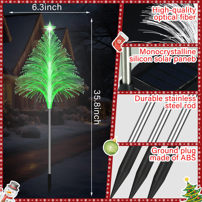 8 Pcs Solar Lights Outdoor Garden Decorative 7 Lighting Modes Waterproof Fireworks Star Yard Stake Light Decoration for Outdoor Wedding Landscape Walkway Patio Lawn Path Decor