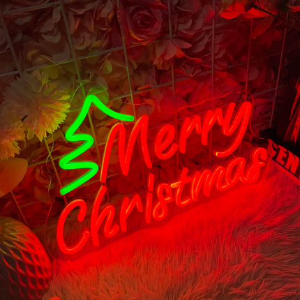 Merry Christmas Neon Sign Christmas LED Neon Lights for Wall Decor Dimmable LED Signs for Bedroom Home Bar Pub Christmas Year Party Decorations