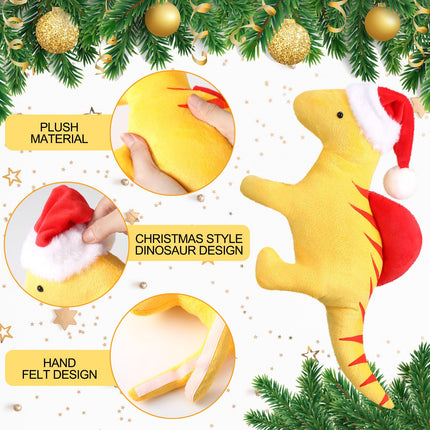 Capoda Christmas Tree Topper 12.6 inch Dinosaur Ornament Funny Xmas Decorations Curtain Tie for Tree Wine Bottle Home Adults