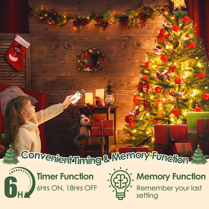 Christmas String Lights for Tree, 400 LEDs 6.6FT x 16 Strands 9 Modes Waterproof Waterfall Fairy Twinkle Lights with Remote & Timer for Decor