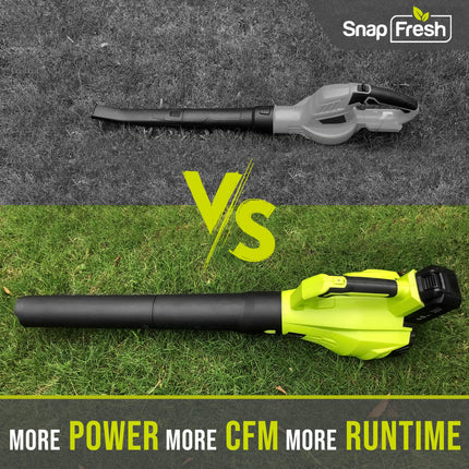 SnapFresh 20V MAX Leaf Blower - 420 CFM Cordless Leaf Blower with 4.0Ah Battery & Charger, Electric Leaf Blowers for Lawn Care, Battery Powered Leaf Blower for Snow Blowing
