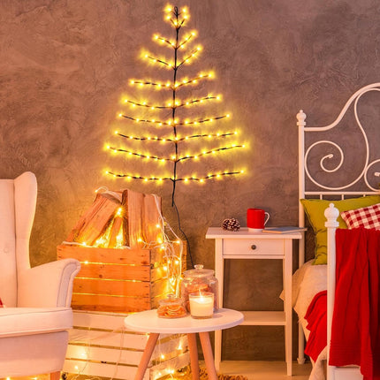 Geetery 2 Pack 4 ft Lighted Wall Tree, Willow Vine Lights with Remote, 108 LED Warm White Christmas Tree Lights DIY Vines for Home Bedroom Living Room Wall Fireplace Christmas Decoration