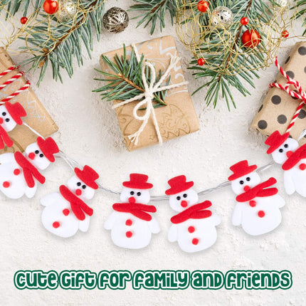 ZAUGONTW Christmas Snowman String Lights - 10 LEDs 5.4ft Waterproof Light Up String Lights, Short Plush Lights for Christmas Decorations (Battery Operated)