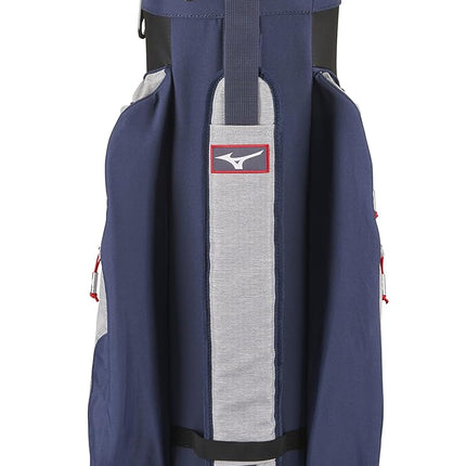 Mizuno BR-D4C Golf Cart Bag | 14 Way Top Cuff | Full Length Dividers | Single Shoulder Strap | Extra Large Insulated Cooler | Rainhood