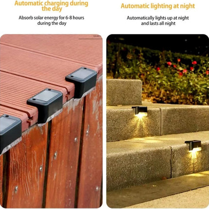 Uniqus Solar Powered Outdoor Lights 16 Pack By Village Eight Waterproof Solar Lights For Stairs Pathway Deck Patio Garden Lights