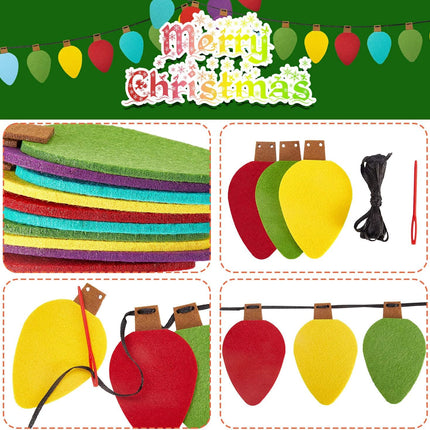 Boao 2 Christmas Felt Garland Felt Banners Hanging on The Ceiling and Wall Decorations of The Christmas Tree, with 9.8 feet and 6 Colors