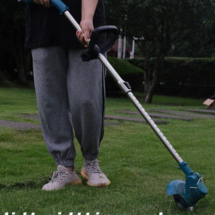 Cordless String Trimmer, Cordless Edger Weed Whacker Grass Eater Lawn Cutter Lawn Mower, 2 Lithium-ion Battery Powered 24V 4000mah