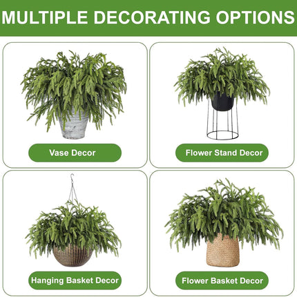 Artgar 12 Pcs Pine Branches - 18 Inch Artificial Pine Branches - Green Pine Stem - Real Touch Pine Branches - Christmas Greenery Pine Branches for DIY Flower Arrangement Home Indoor Christmas Decor