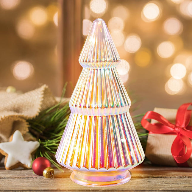 Tower Glass Christmas Tree, Colorful Tabletop Glass Christmas Tree Decoration, 7.5 in Christmas Decoration Tree, Glass Christmas Decoration Home Decoration Holiday Decoration