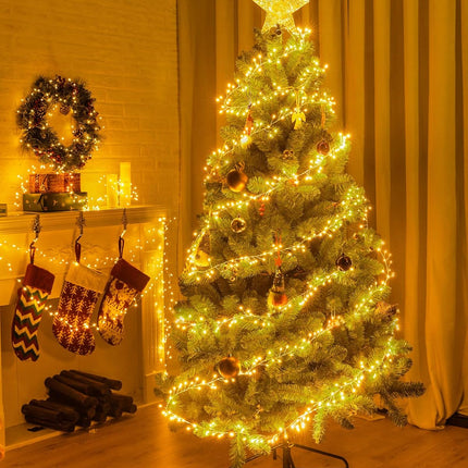 2 Pack Fairy Lights Battery Operated, Twinkle String Lights Waterproof Silver Wire 5 Feet 60 Led Firecracker Starry Lights for DIY Wreath Wedding Party Bedroom Mason Jar Holiday Christmas, Warm White