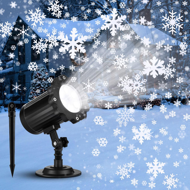 Christmas Projector Lights Outdoor Decoration - Vivid Snowflake Led IP65 Waterproof Projector Lights Adjustable for Xmas Projector for Indoor Outdoor Christmas Party