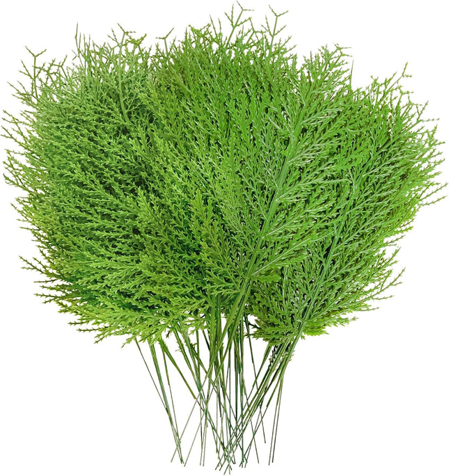 40 Pcs 14-Inch Artificial Greenery Stems, Christmas Picks, Pine Tree Decor Branches, Realistic Faux Cedar Pine Sprigs for Holiday Floral Arrangements, Wreaths, Craft DIY and Home Xmas Decorations