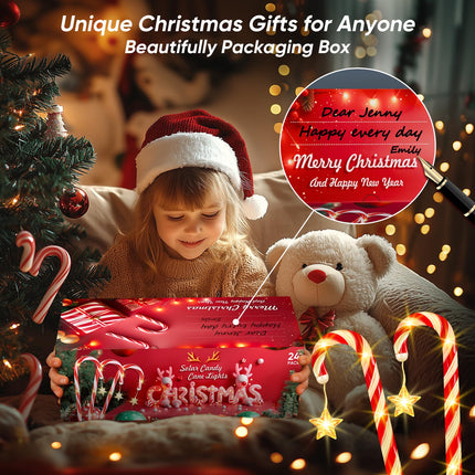 Christmas Decorations Solar Lights Outdoor: 24 Pack 144 LED Solar Christmas Lights Outdoor Waterproof, 8 Modes Solar Powered Candy Cane Lights for Pathway Yard Garden Porch Patio Holiday Xmas Decor