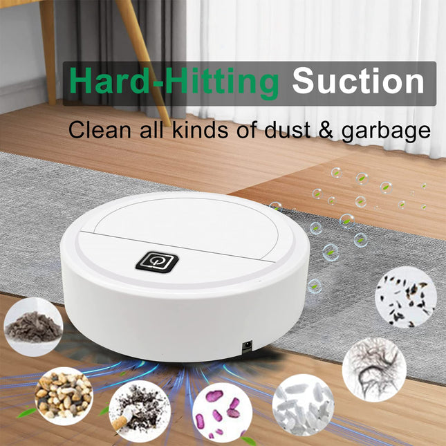 Robot Vacuum Cleaner d 2In1 Superthin Quiet Robotic Vacuum Mop Combo, 1500Pa Suction, Good Pet Hair, Hard Floor, Low Pile Carpet, Up 90Min Runtime,Ideal Multiple Room, White