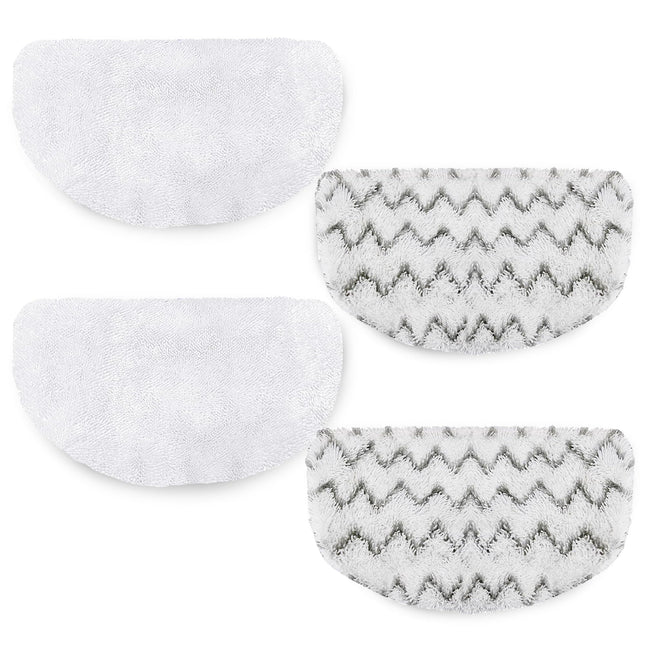 4 Pack Steam Mop Pads For Bissell Powerfresh Steam Mop 1940 1440 1544 1806 2075 Series, Model 19402 19404 19408 19409 1940A 1940F 1940Q 1940T 1940W B0006 B0017, Reusable Cleaning Pad 2+2
