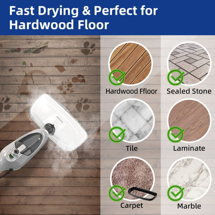 Steam Mop 10In1 Multipurpose Handheld Steam Cleaner Detachable Floor Steamer For Hardwoodtilelaminate Floors Carpet With 11 Accessories For Whole Home Use.
