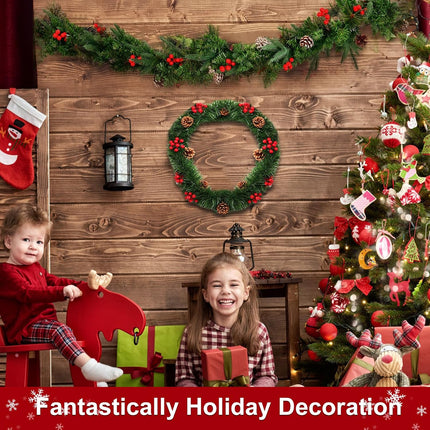 50 Feet Christmas Garland - Soft Non-lit Christmas Garlands Ideal for Christmas Decor, Artificial Christmas Garland for Christmas Home Holiday Party Outdoor&Indoor Decorations