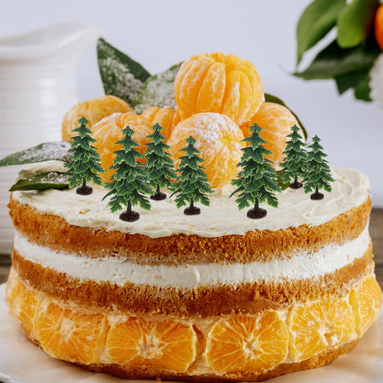60 Pcs 2.8 Inches Mini Christmas Tree Artificial Christmas Tree Miniature Craft Christmas Pine Tree with Plastic Base for Xmas Party Cake Toppers Kitchen Office Desktop Craft Decorations