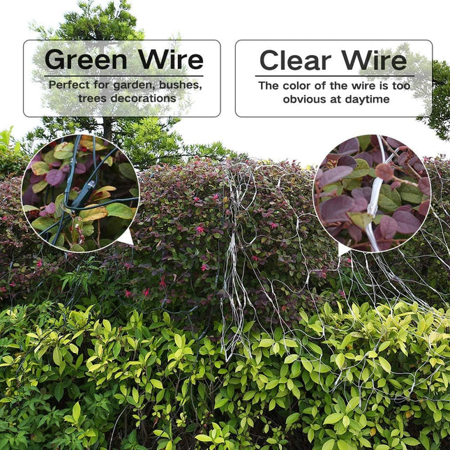 Lomotech 12ft x 5ft 360 LED Christmas Net Lights, 8 Modes Waterproof With Timer Low Voltage Connectable Mesh Lights for Trees, Bushes, Shurb, Garden, Outdoor Decoration(Green Wire, Multi-colored)