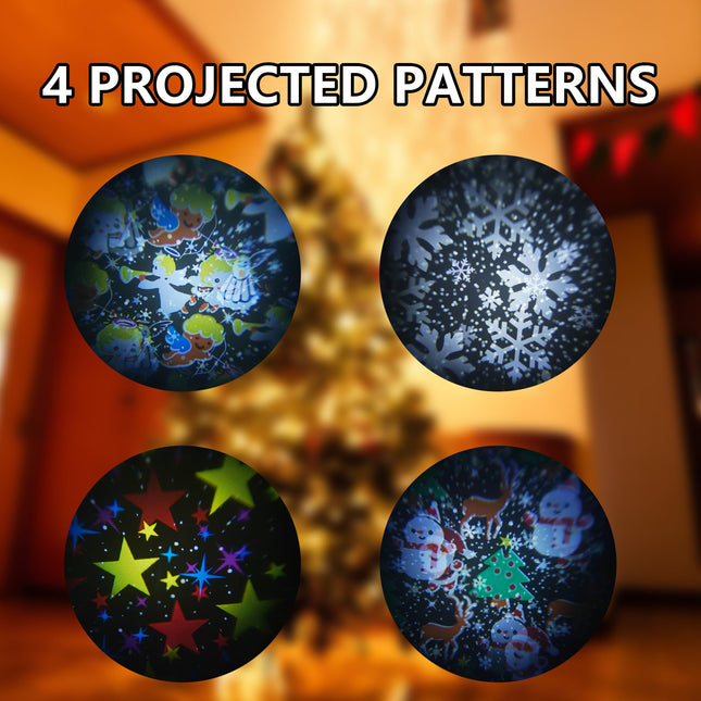 CCBodily Christmas Tree Topper Star LED Rotating - 5 Projection Modes Lighted Glitter Sparkling Holiday Decor Gold