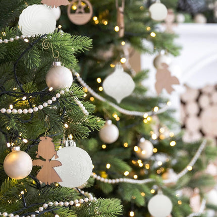KI Store White Christmas Ball Ornaments, 34pcs 2.36-Inch, With Hooks for Tree, Wreath, Garland Decor - Holiday Decorations Included