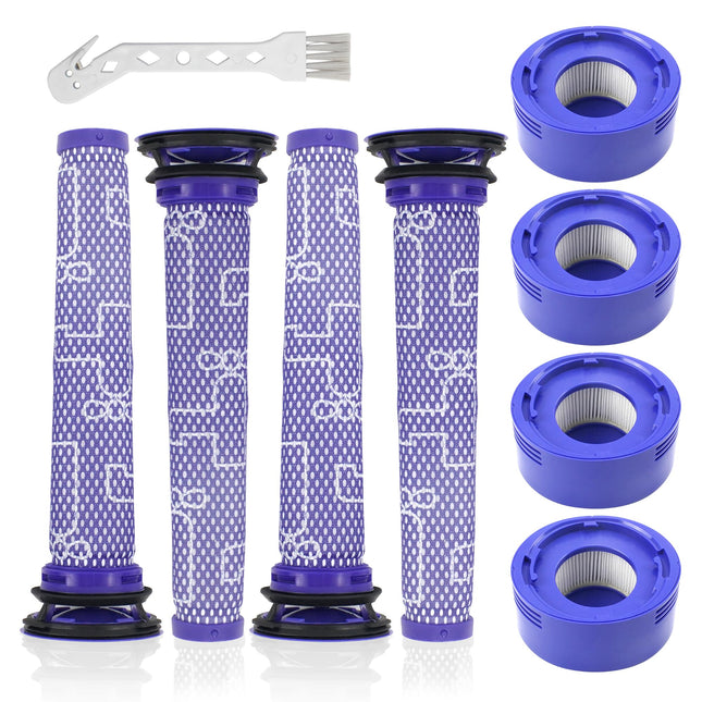 Atxkxe Vacuum Filter For Dyson V7, V8 Animal And V8 Absolute Cordless Vacuum,Part To 965661 And 96747801,4 Prefilters And 4 Postfilters