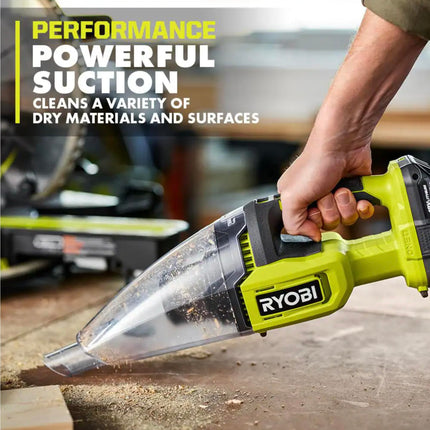 Buho Cordless Handheld Vacuum Accessory Bundle Ryobi 18 Volt Multisurface Vacuum Microcleaning Accessory Kit 2.0 Ah Battery 18V Charger Zipper Pouch