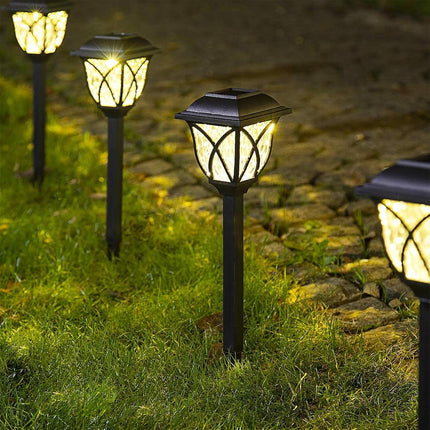Solpex 6 Pack Solar Outdoor Lights, Led Decorative Solar Garden Lights, Solar Outside Lights For Yard, Landscapes, Gardens