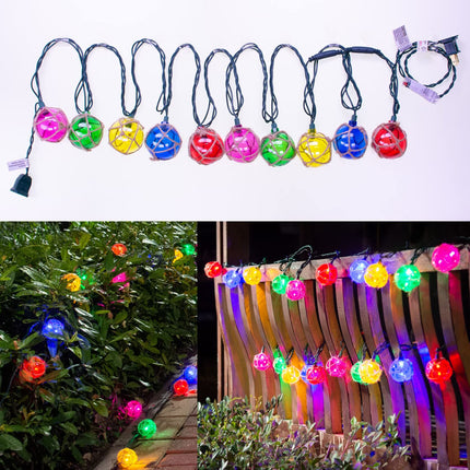 Nautical Lights String Plug in , 10 LED Buoy String Lights Home Tiki Bar Decorations, Nautical Fishing Float String Lights Coastal Beach Theme for Lanai Bedroom Patio Porch Outdoor Nautical Decor