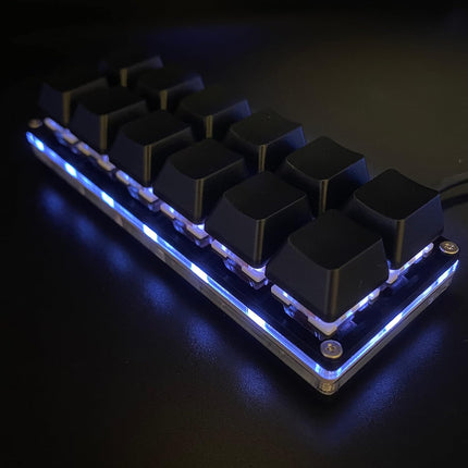 12 Key Mechanical Gaming Keyboard One Handed Keypad USB-C Wired OSU Keypad Programmable and Hot Swappable Keyboard.