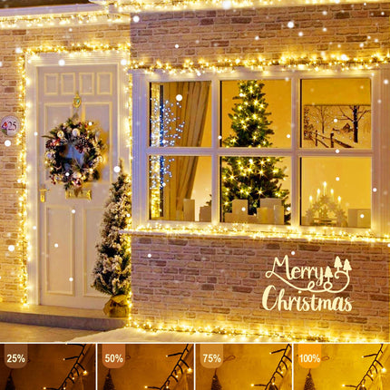 Brightown Christmas Tree Lights Outdoor Cluster Lights - 2000 LED 100 Ft Christmas Firecrackers String Lights, 12 Modes Timer Remote Waterproof Plug in Twinkle Fairy Lights for Xmas Tree Garland Party