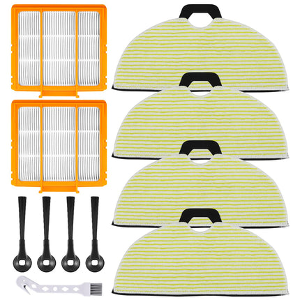 Rv2610Wa Mop Brush Filter Kit For Shark Rv2610Wa Rv2620Wa Rv2410Wd Av2610Wa Ai Ultra 2In1 Robot Vacuum Part, 4 Mop Pads, 2 Premotor Filters, 4 Side Brushes, 1 Brush, 11 Pack